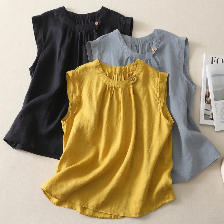 Sofia Linen Top