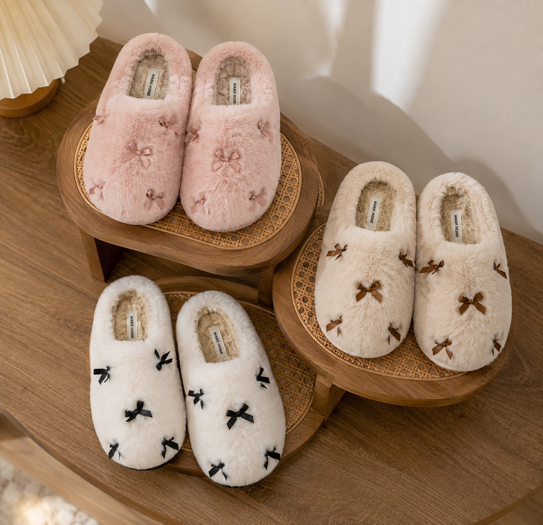 Soft Bow Slippers