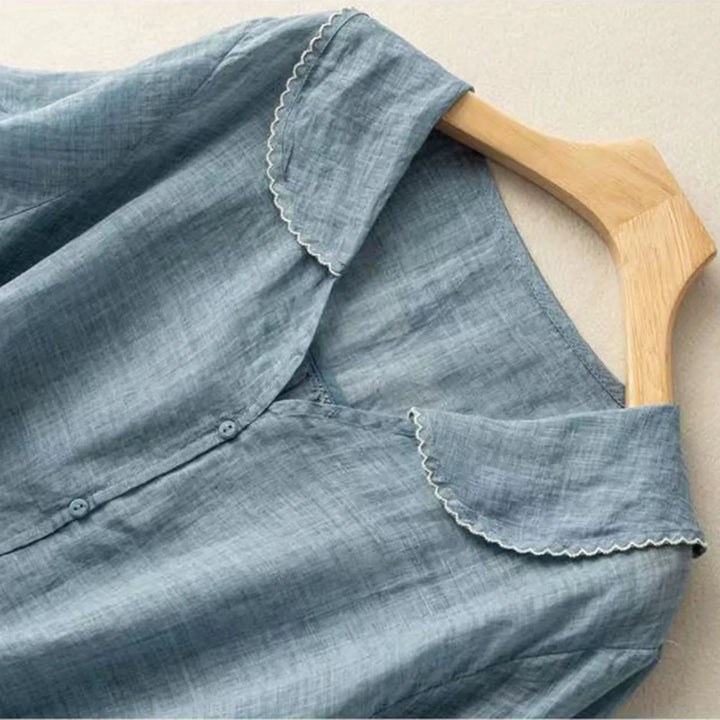 Collared Linen Blouse