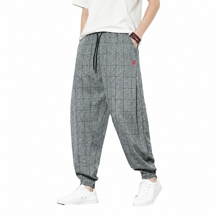 Relaxed Check Pants