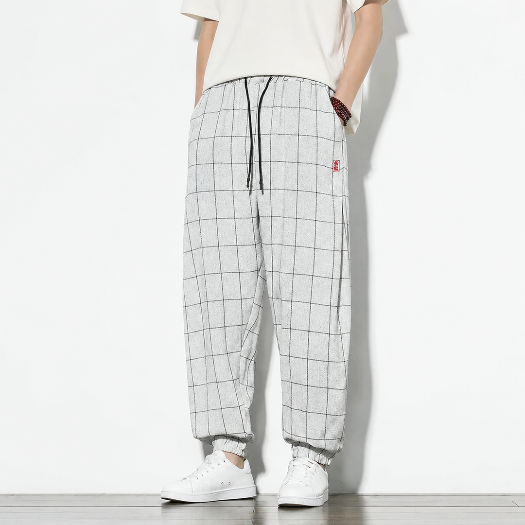 Relaxed Check Pants