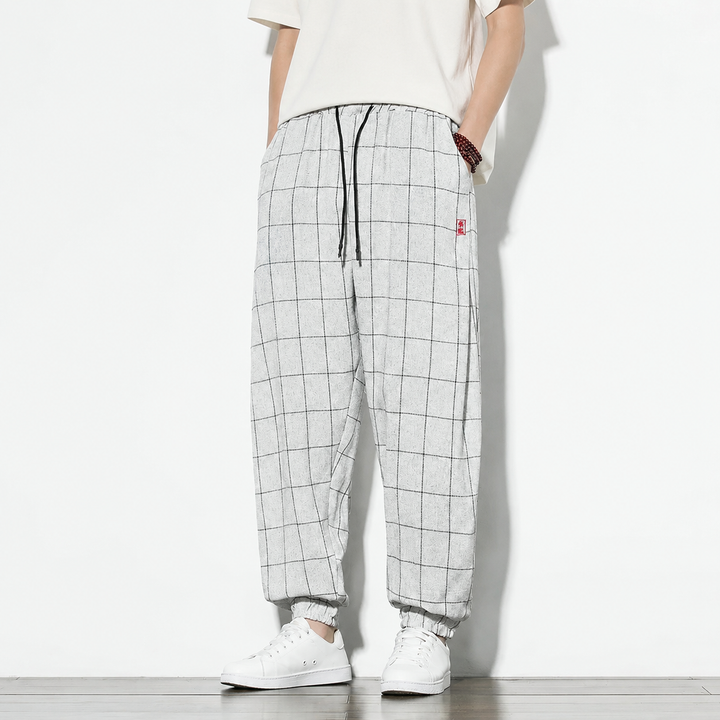 Relaxed Check Pants