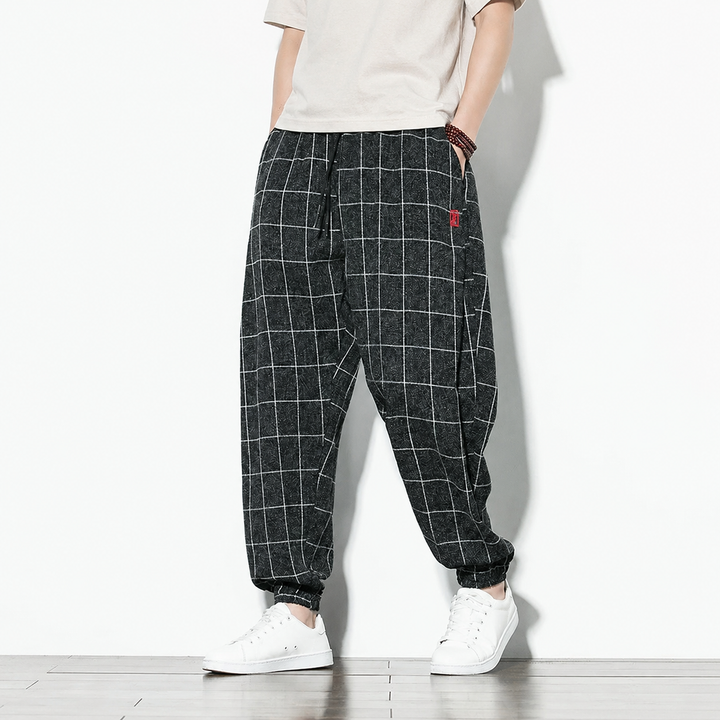 Relaxed Check Pants