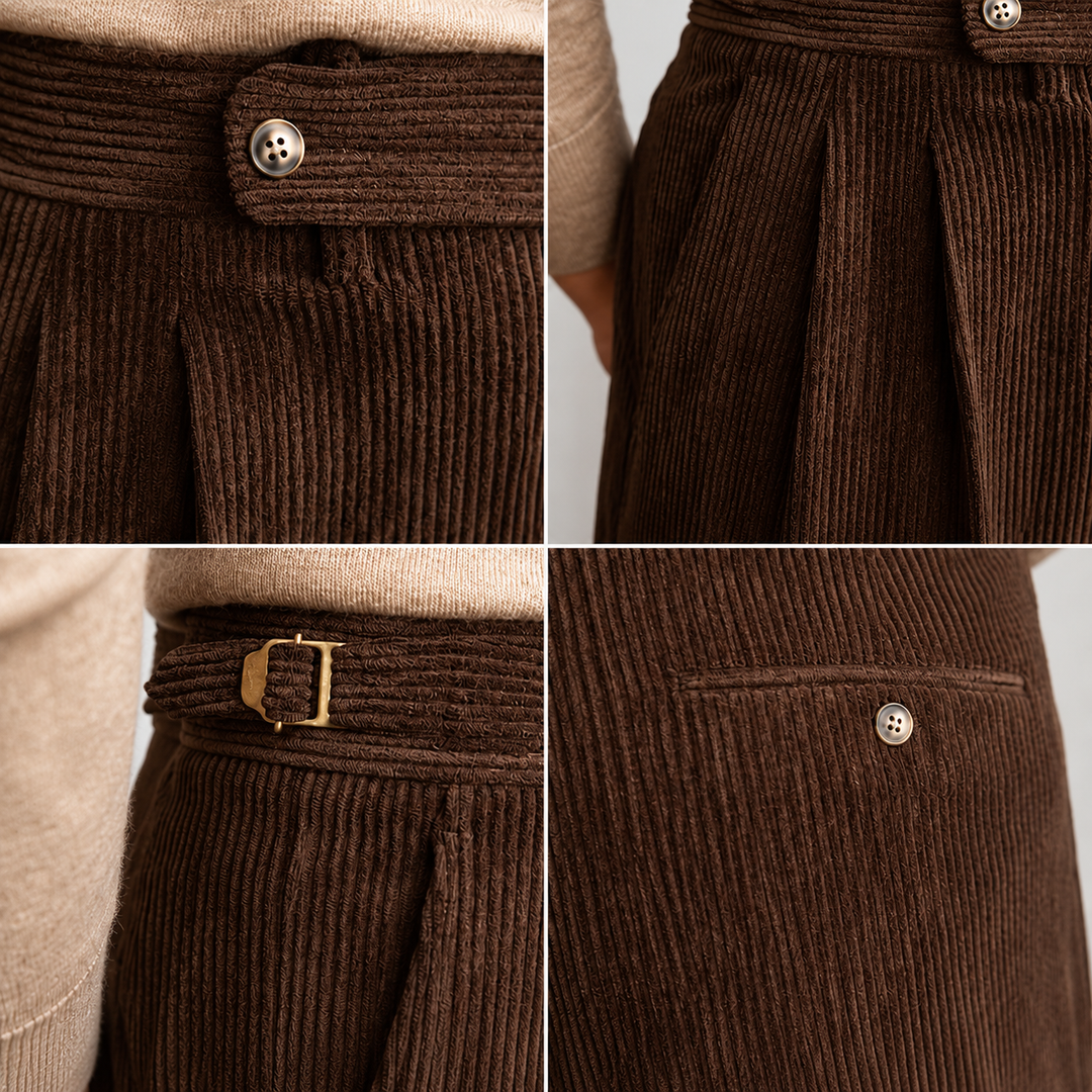 High-Waist Corduroy Pants