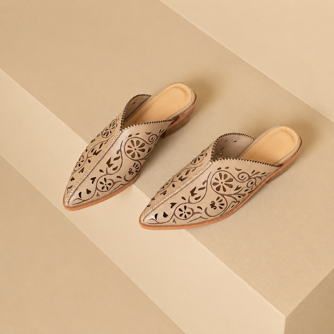 Floral Cutout Mules