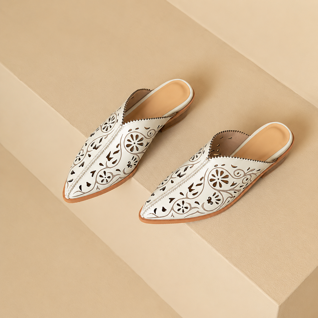 Floral Cutout Mules