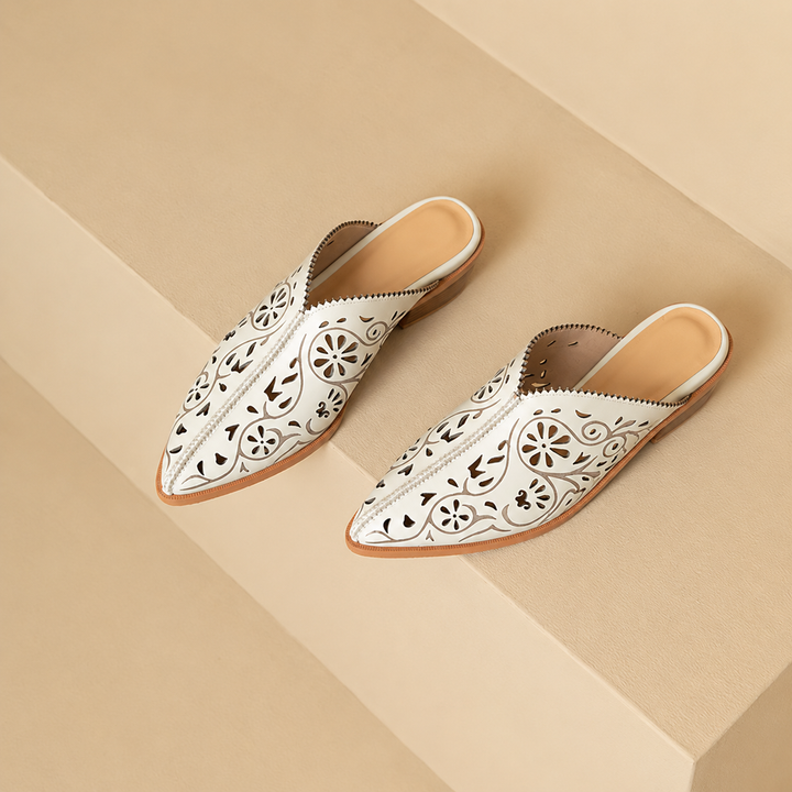 Floral Cutout Mules