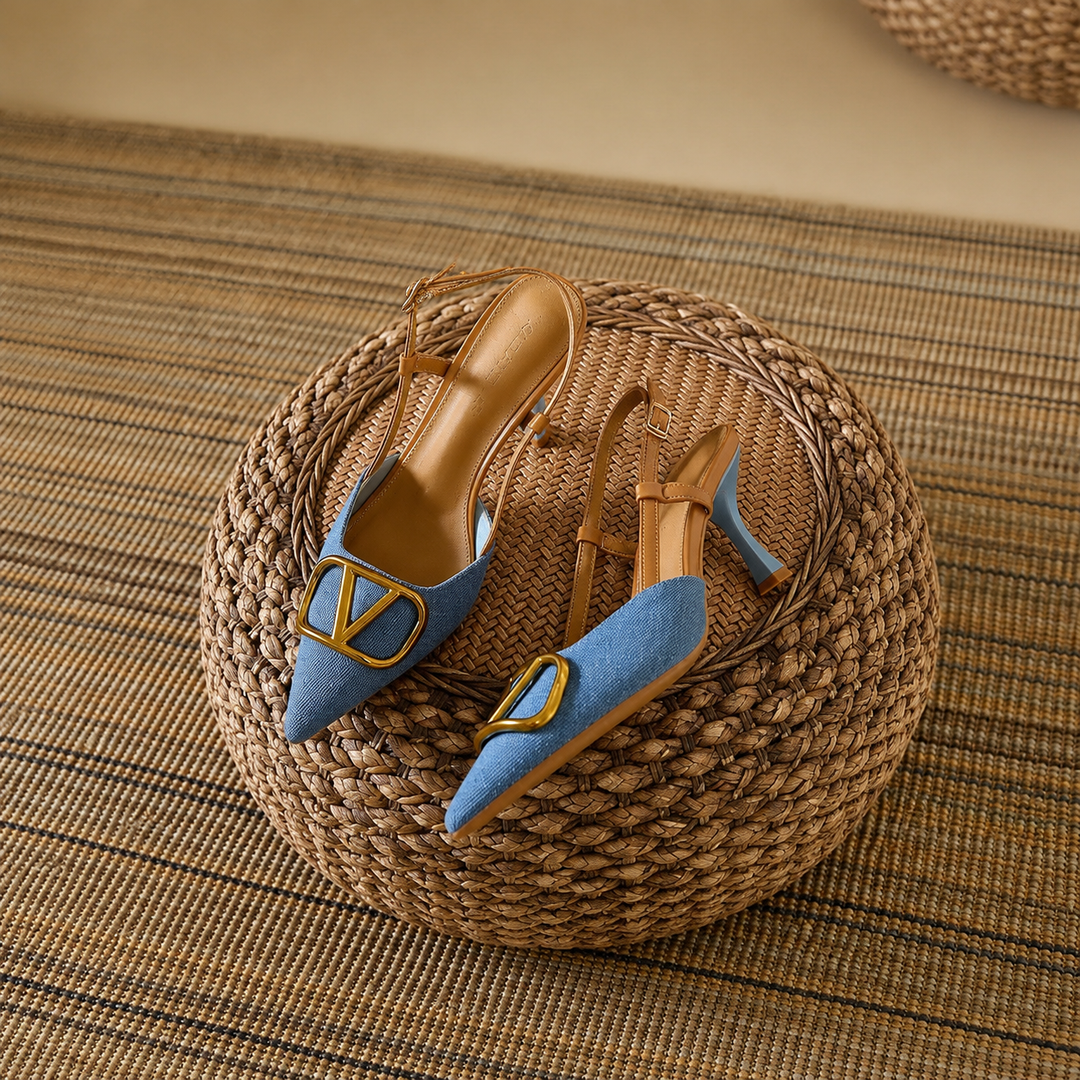 Pointed Slingback Heels