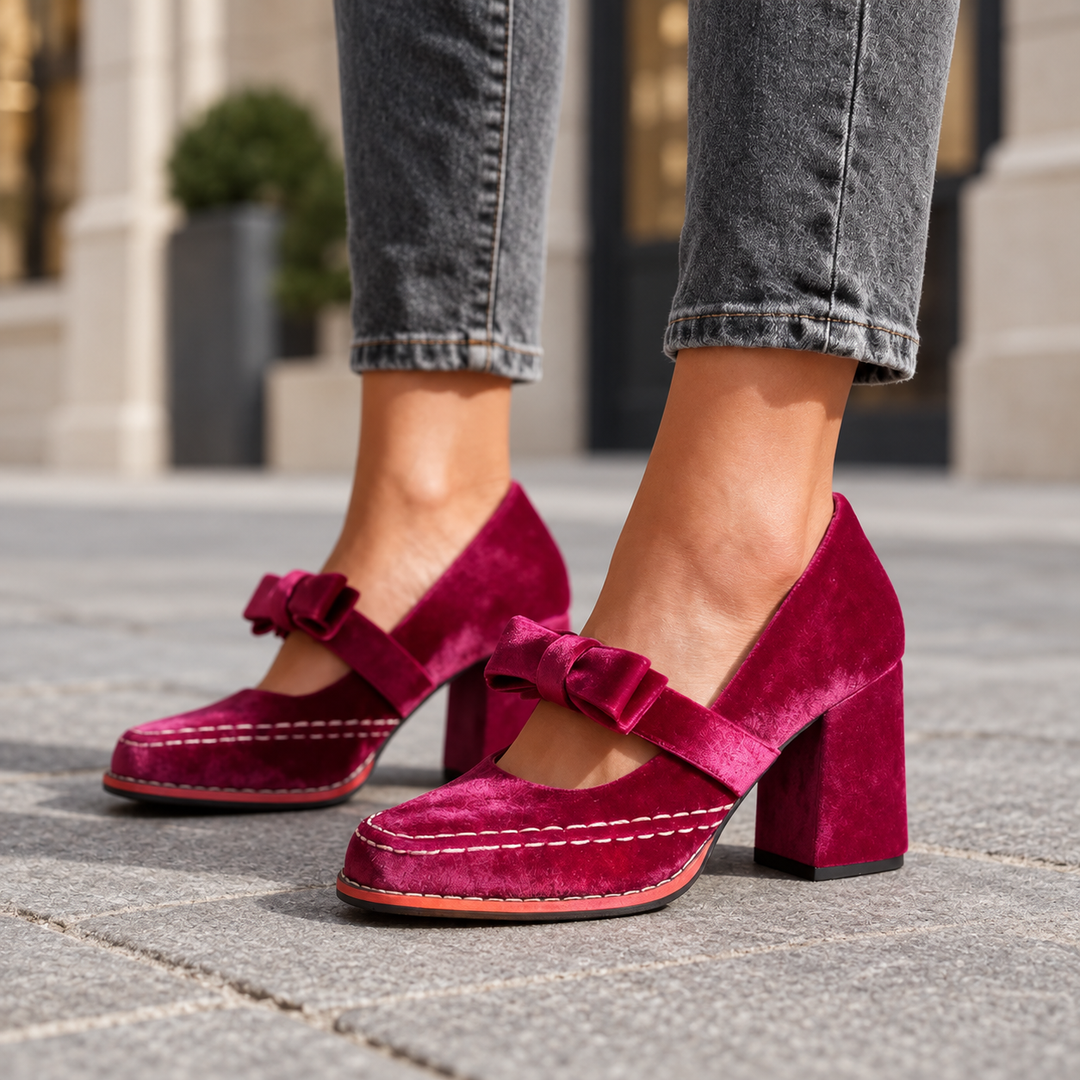 Arianna Velvet Loafers