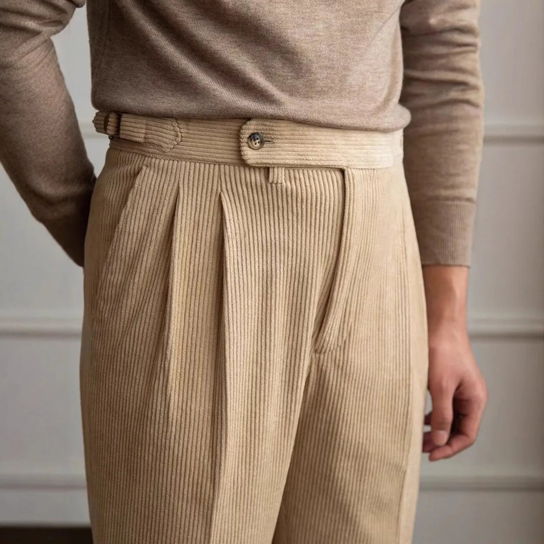 High-Waist Corduroy Pants