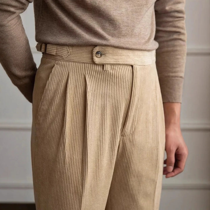 High-Waist Corduroy Pants