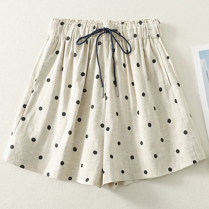 Drawstring Dot Shorts