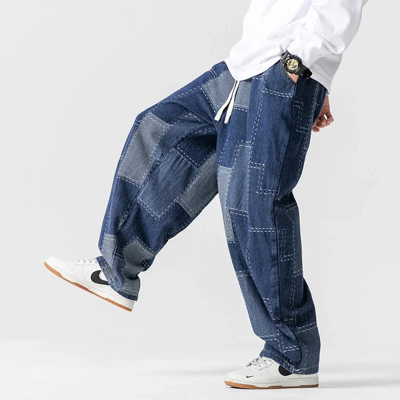 Patchwork Denim Pants