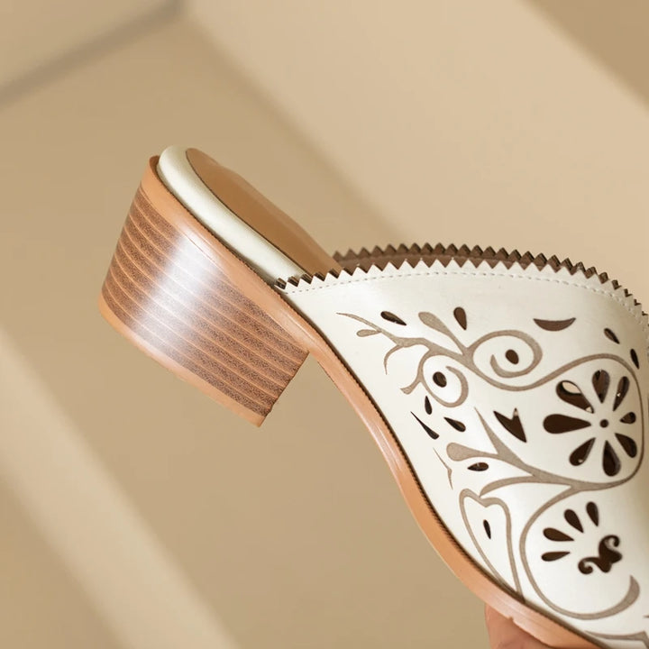 Floral Cutout Mules