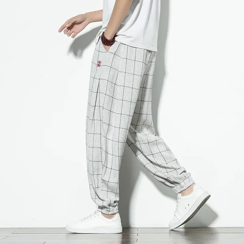 Relaxed Check Pants