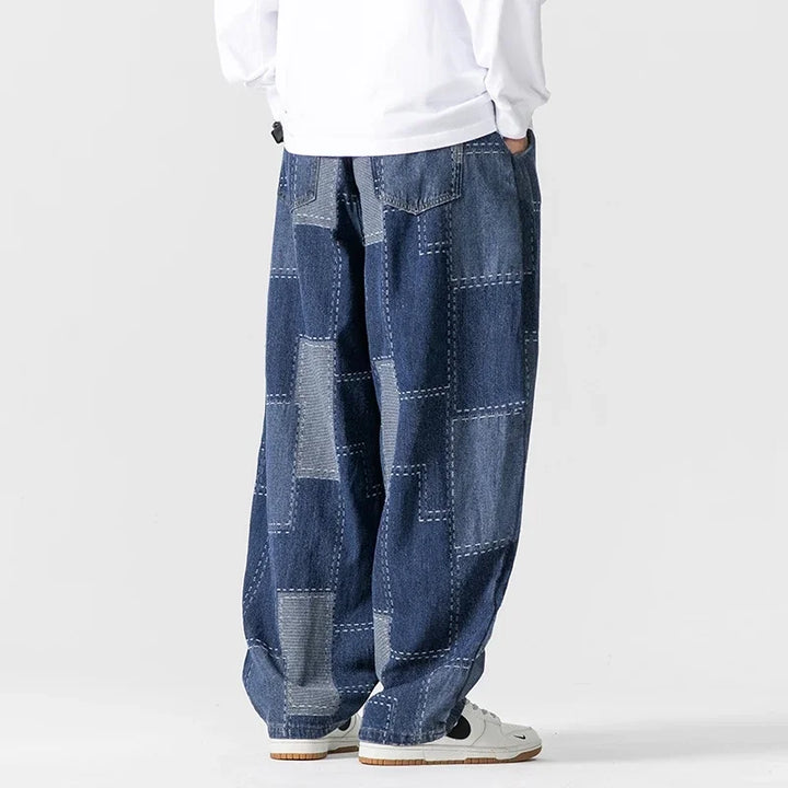Patchwork Denim Pants