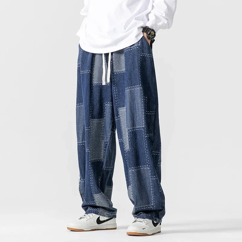 Patchwork Denim Pants