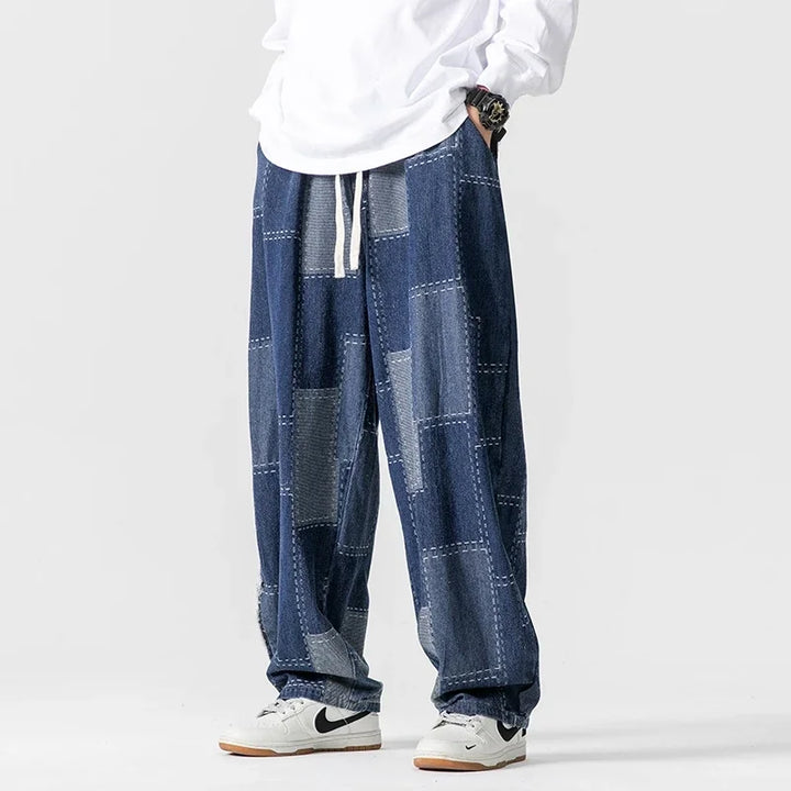 Patchwork Denim Pants
