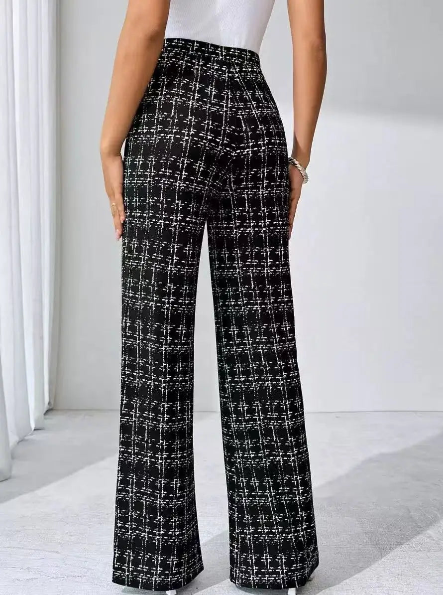 Plaid Flare Pants