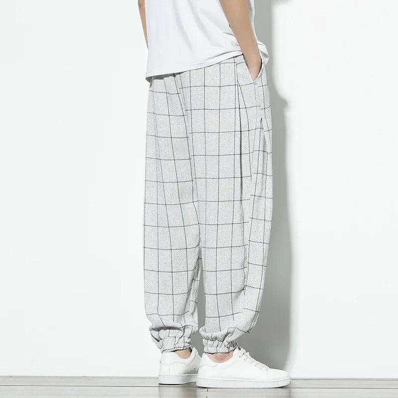 Relaxed Check Pants