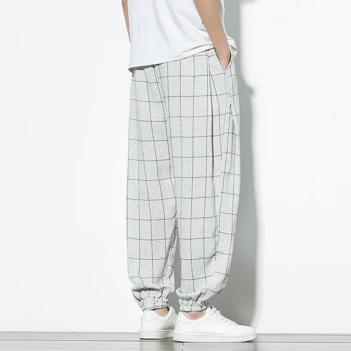 Relaxed Check Pants