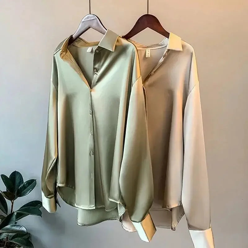 Satin Button Shirt