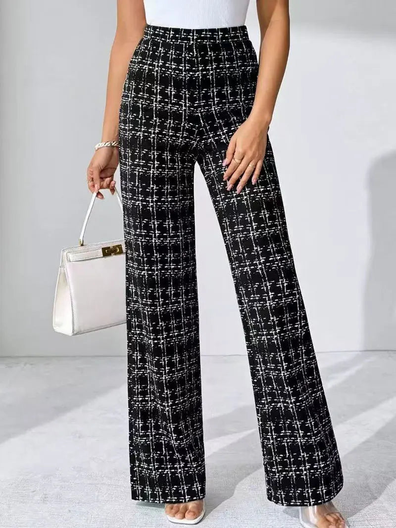 Plaid Flare Pants