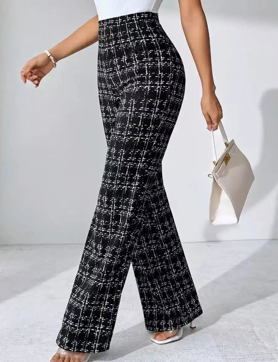 Plaid Flare Pants