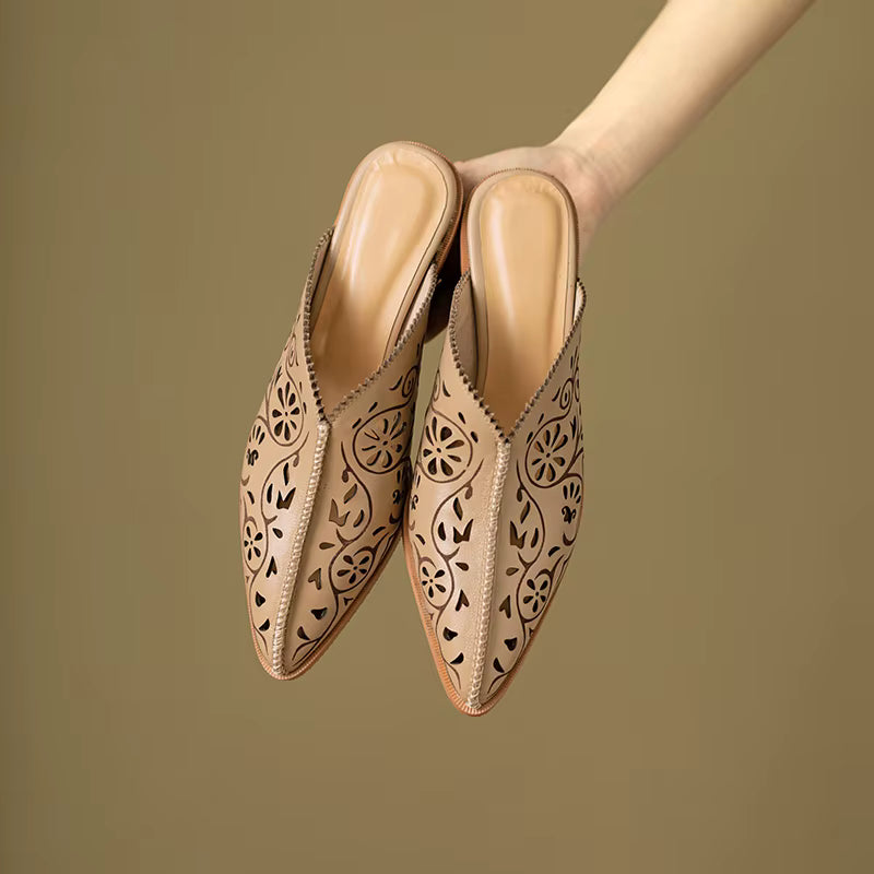 Floral Cutout Mules