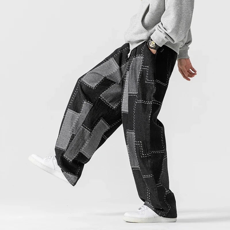 Patchwork Denim Pants