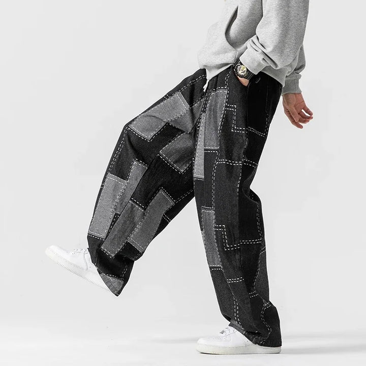 Patchwork Denim Pants