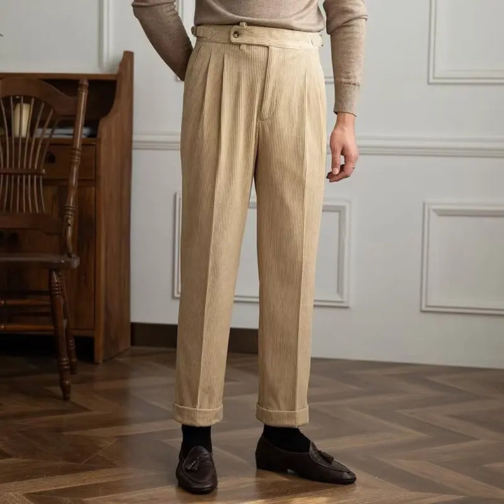 High-Waist Corduroy Pants