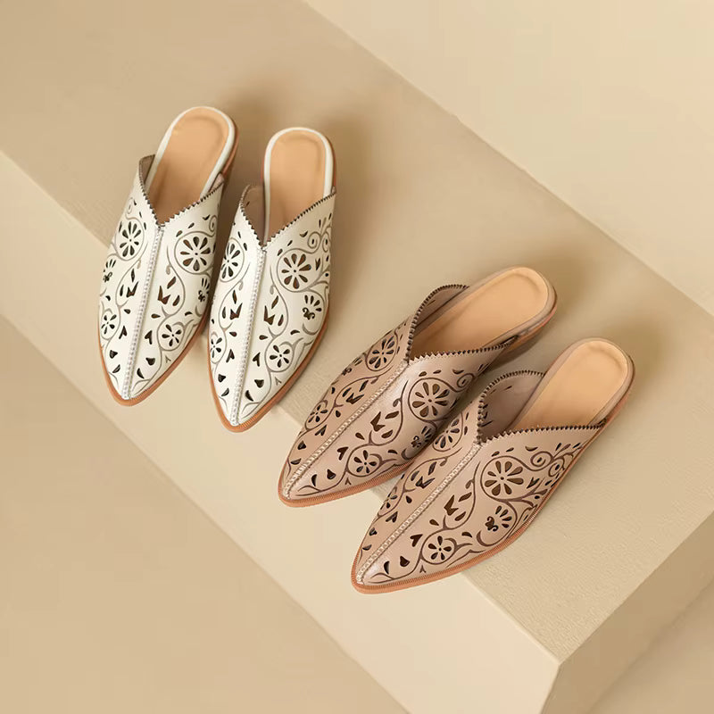 Floral Cutout Mules