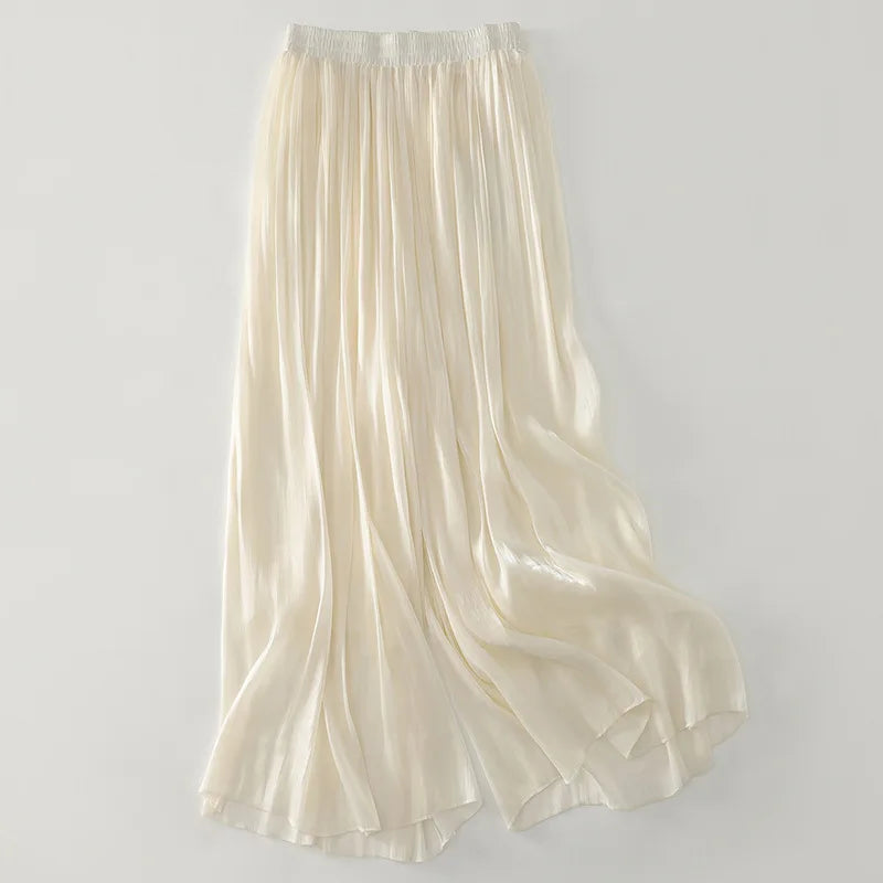 Pleated Wide Linen Pants