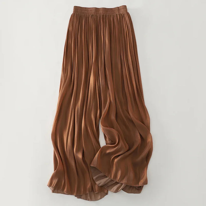 Pleated Wide Linen Pants