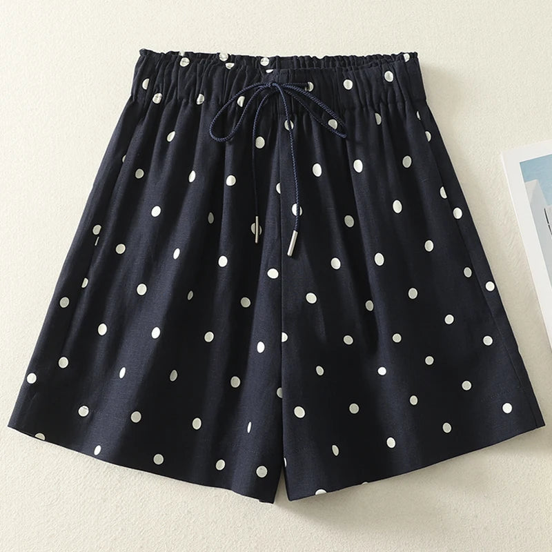 Drawstring Dot Shorts
