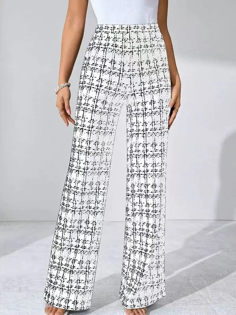 Plaid Flare Pants