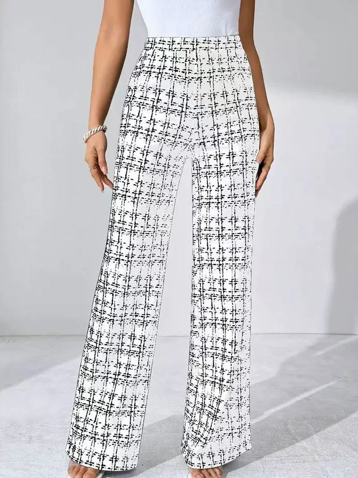 Plaid Flare Pants