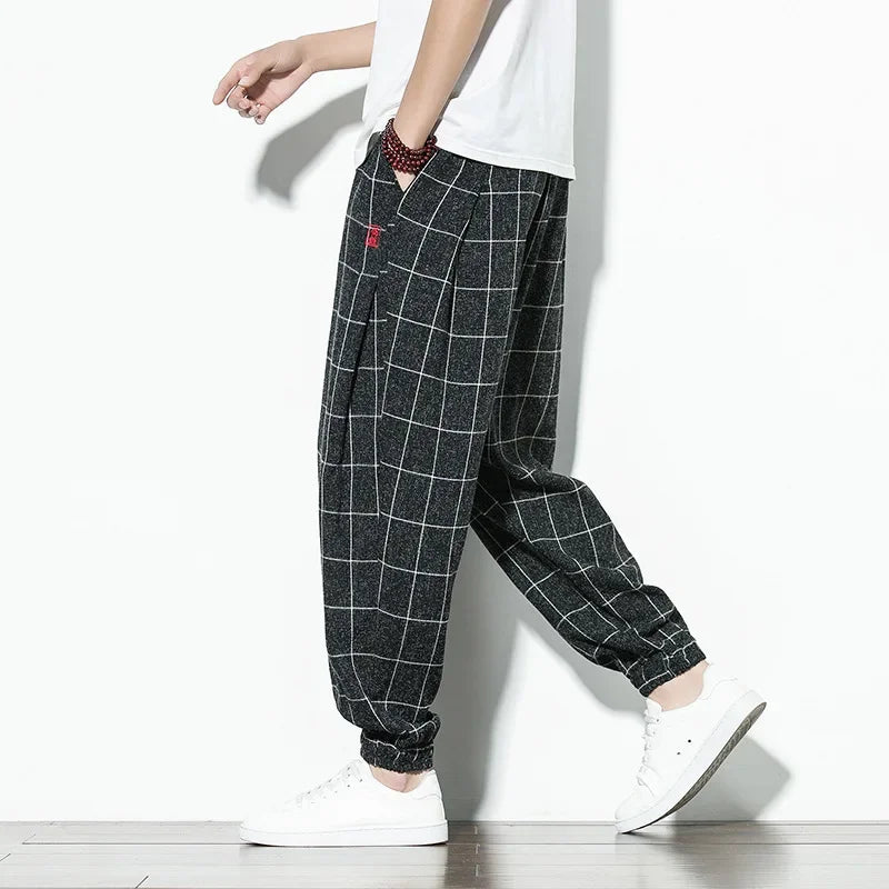 Relaxed Check Pants