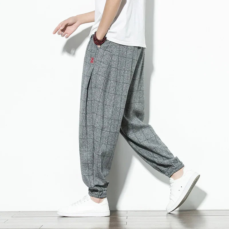 Relaxed Check Pants