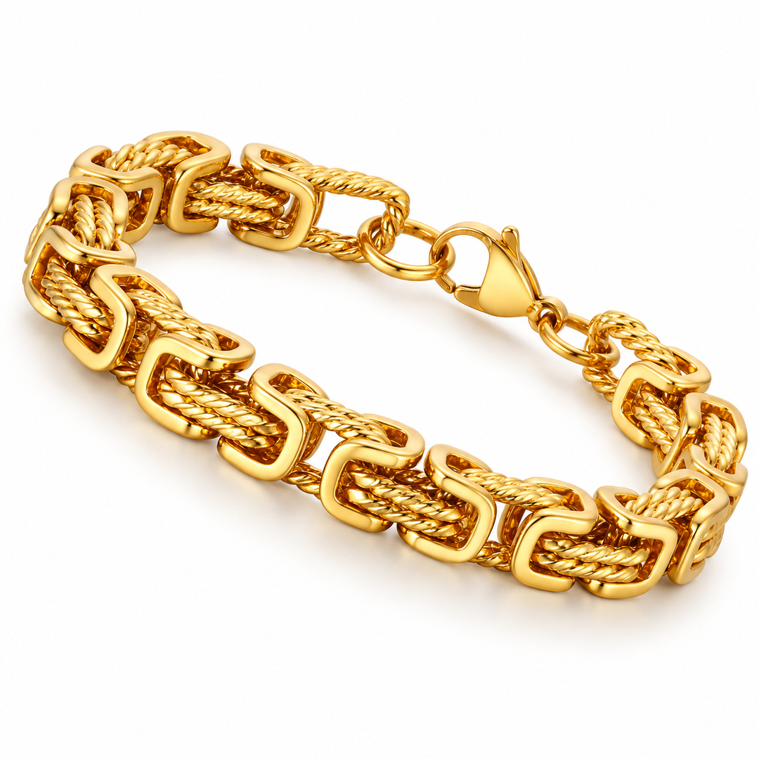 Gold front chain bracelet