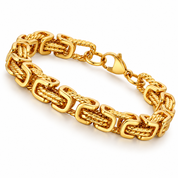 Gold front chain bracelet