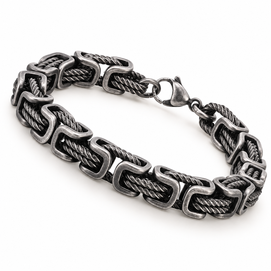 Gunmetal front chain bracelet