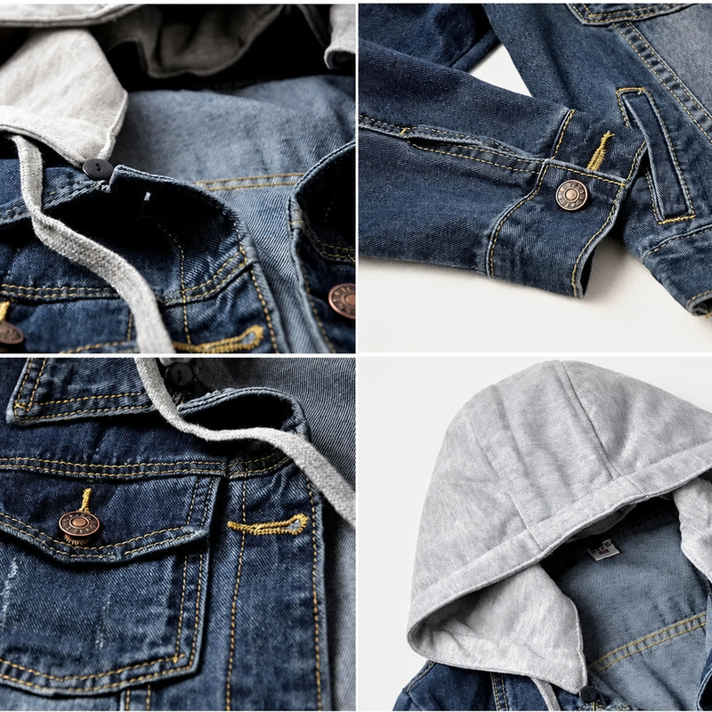 Hooded Denim Jacket